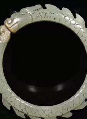 老玉生肖和田玉龙纹配饰圈口47无纹无裂品像佳配国检证书手镯挂饰