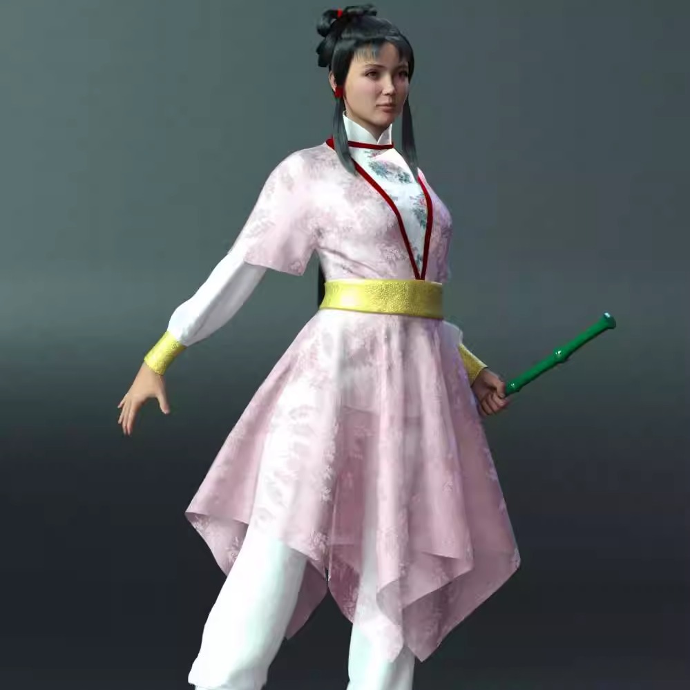 dForce MK Xia Female Outfit forG9亚洲,国风元素袍服(仅服装)IM