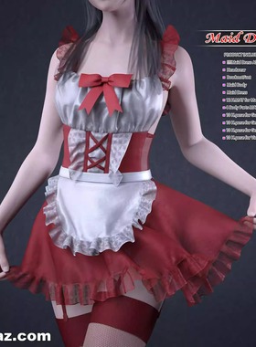daz资源 dForce Maid Dress and pose 女仆制服(仅服装) [非IM]