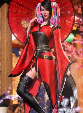 daz资源dForce Maho Outfit for G8.1亚系风格袍服(仅服装) [IM]