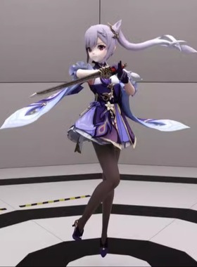 DAZ资源 Keqing for G9 卡通少女  (含体型,发型,服装,武器）非IM