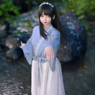 DAZ资源 dForce Hanfu for 亚系袍服 仅服装 8.1