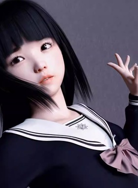 DAZ资源Yui Character and Hair for G8F亚洲小女孩体型,发型[IM]