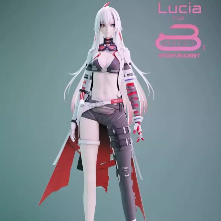 DAZ资源 Lucia For G8 ,G8.1 卡通少女 含体型,发型,服装 [非IM]