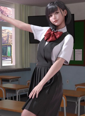 DAZ资源 dForce JK Style Dress for G8F女学生校服 (仅服装) IM