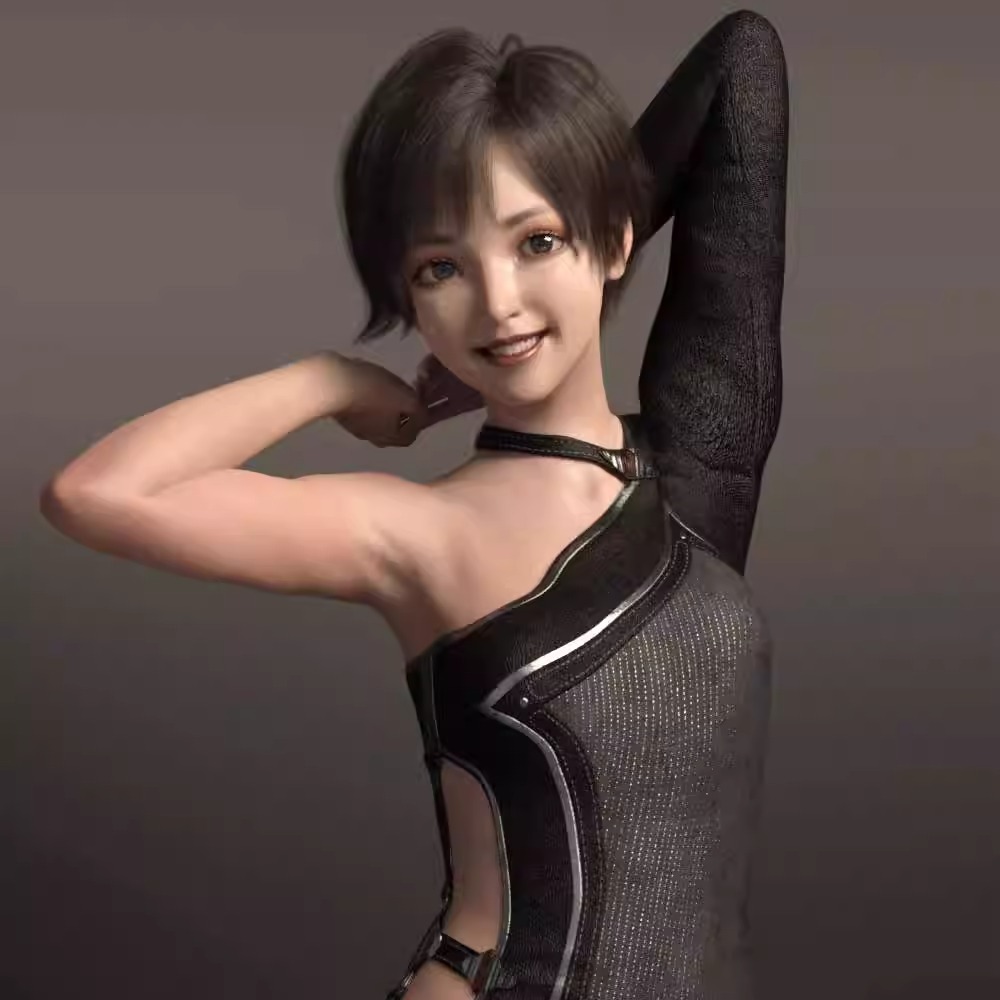 DAZ资源 Hong and Her Expressions G8.1F 短发女孩 (仅体型) IM