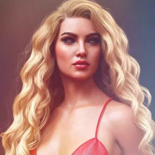 Hair dForce Curly 8.1F女性长卷发 仅发型 Romantic for