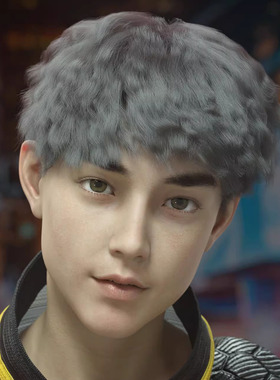 DAZ3d dForce Jimmin Hair for G8,8.1短发卷发发型 (仅发型）IM