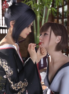 DAZ资源 dForce CO Kimono for G8Female(s) 国风袍服(仅服装) IM