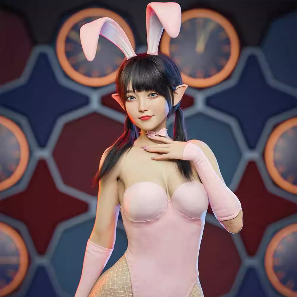 daz资源Lucy Bunny Girl Outfit forG9, 8,8.1连体服(仅服装)[IM]