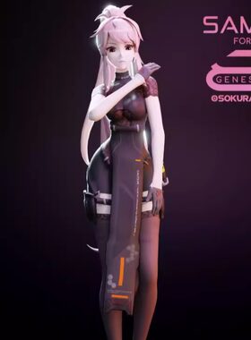 DAZ资源Samir For G8F ,G8.1F卡通性感美少女体型 ,发型,服装非IM