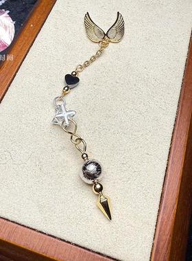 天铁灵摆短链专业原创设计天然水晶天使金属灵摆魔术师的时间