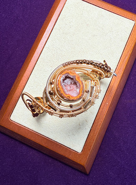 原创设计孤品晶洞手镯