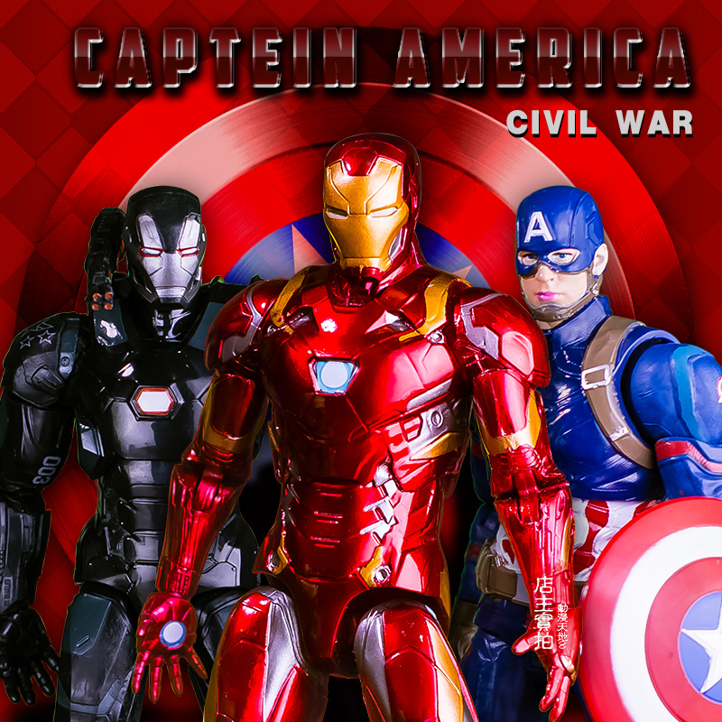 蜘蛛侠美国队长钢铁侠手办玩具