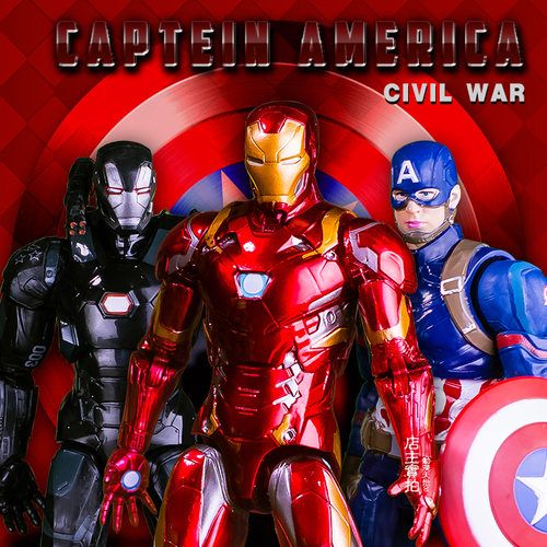 蜘蛛侠美国队长钢铁侠手办玩具