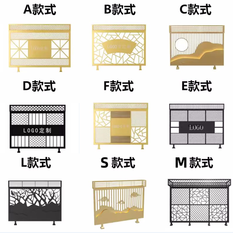 铁艺隔断半截绿植矮屏风过道装饰酒店餐厅围栏花架奶茶店卡座护栏