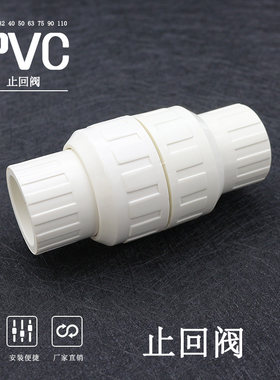 PVC水管配件止回阀单向阀逆止阀