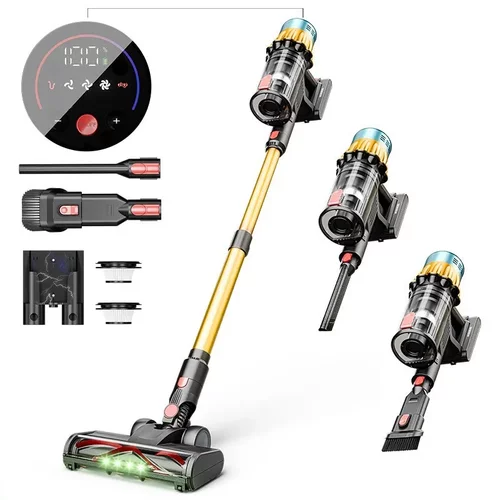 V22吸尘器650W8节电池 跨境热销无线家用超强吸尘器40Kpa大吸力