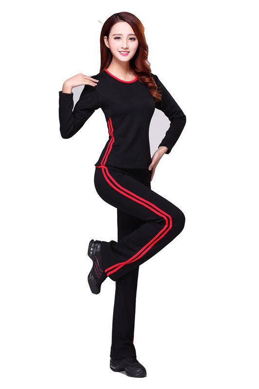 秋冬季杨丽萍纯棉加绒健身舞蹈服