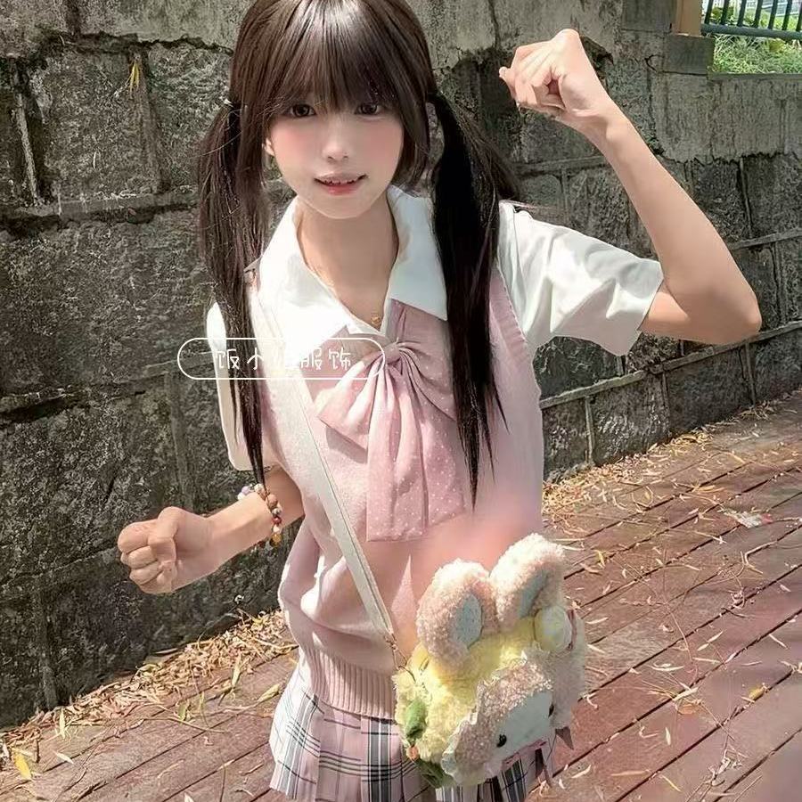 JK制服日系针织马甲学院风校供感