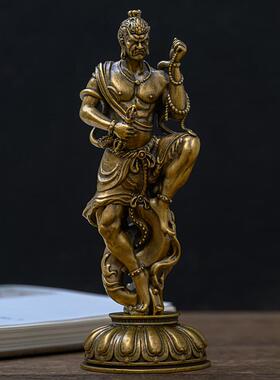 简修行黄铜不动明王金刚杵摆件