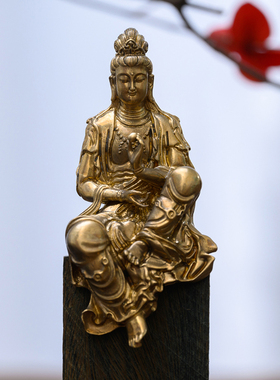 简修行自在观音菩萨佛像摆件