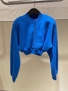 多巴胺短款卫衣女2026早春新款拉链圆领高腰开衫大王休闲运动外套