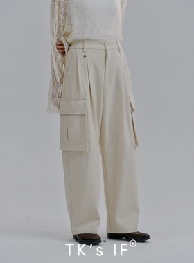 【田原】100长绒棉高克重后橡筋腰工装裤