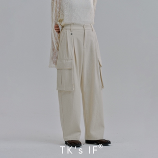 【田原】100长绒棉高克重后橡筋腰工装裤