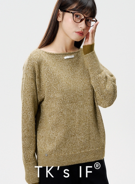 【日向】巴素兰羊毛混纺花纱假两件拼袖毛织上衣