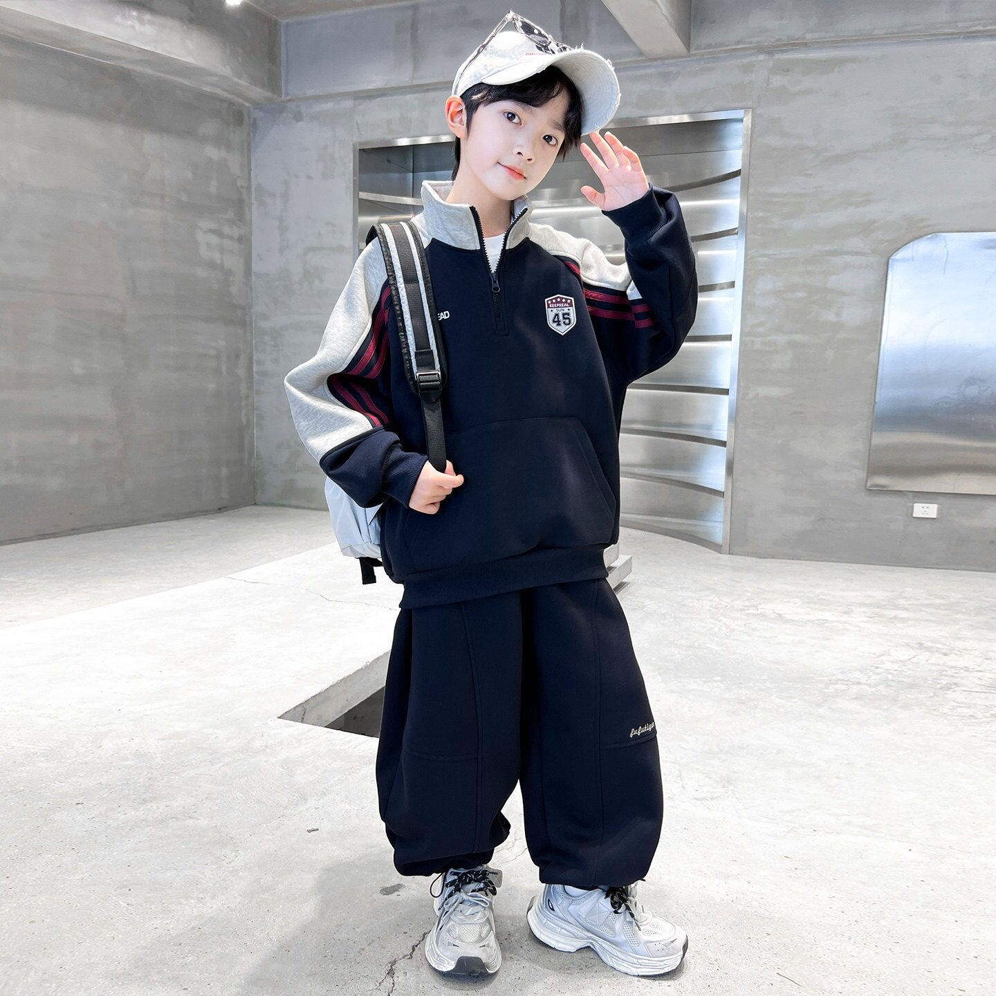 男童春装套装2026新款秋季时儿童运动套装