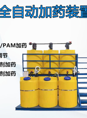 全自动加药装置PACPAM阻垢剂絮凝剂PH调节净污水酸碱加药搅拌设备