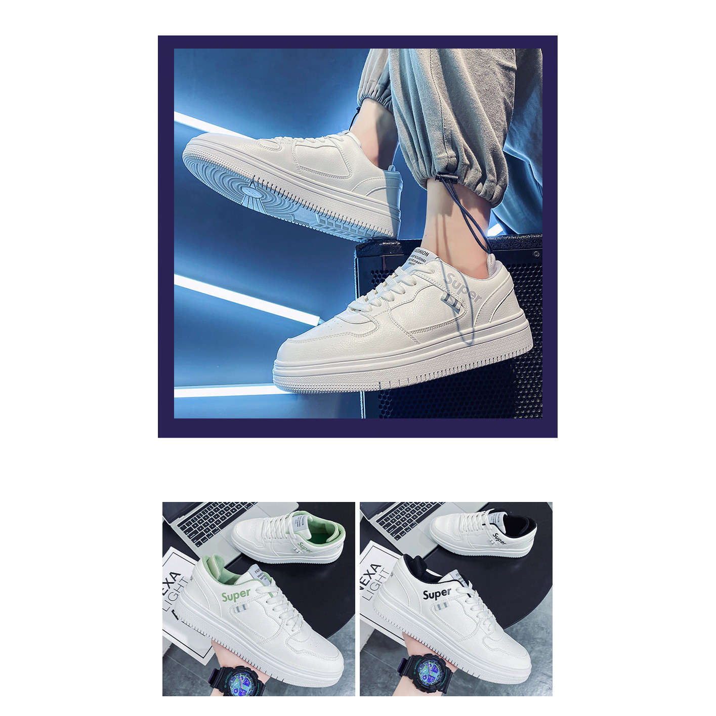 2025新款男女同款纯白色低帮板鞋情侣运动休闲鞋