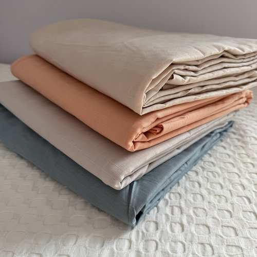 错标款！实际成分50%亚麻30%棉20%天丝外贸床单单件凉爽天丝棉麻