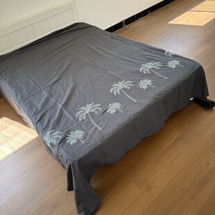 亏钱处理 外贸微瑕疵酵素水洗汉麻刺绣床单单件双人绣花睡单清仓