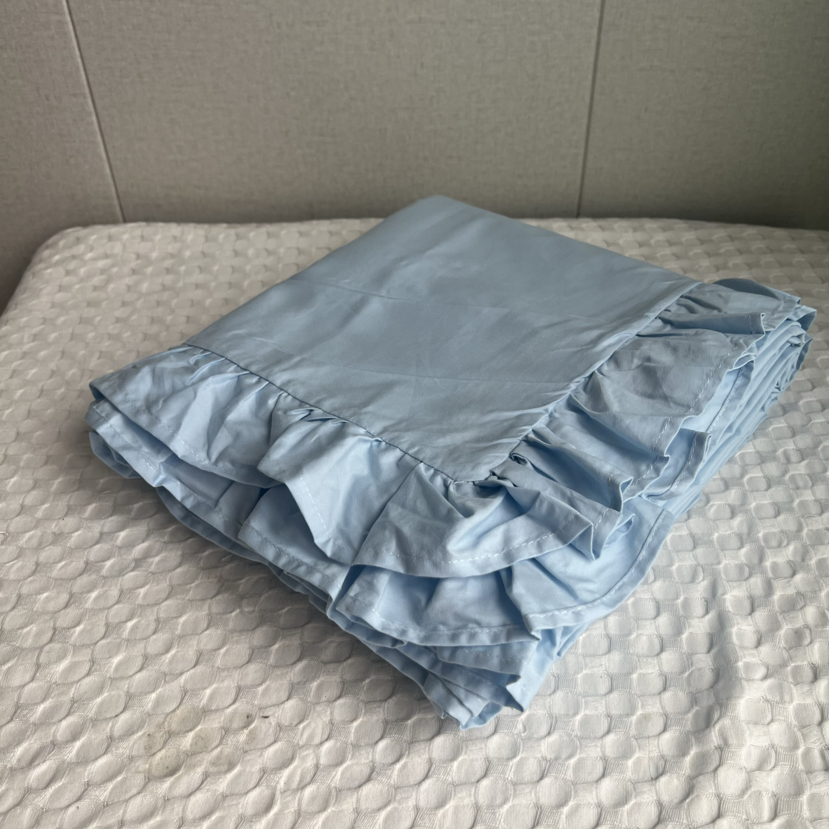 木耳边工艺！外贸出口全棉被套单件纯棉荷叶边斜纹厚实单双人被罩