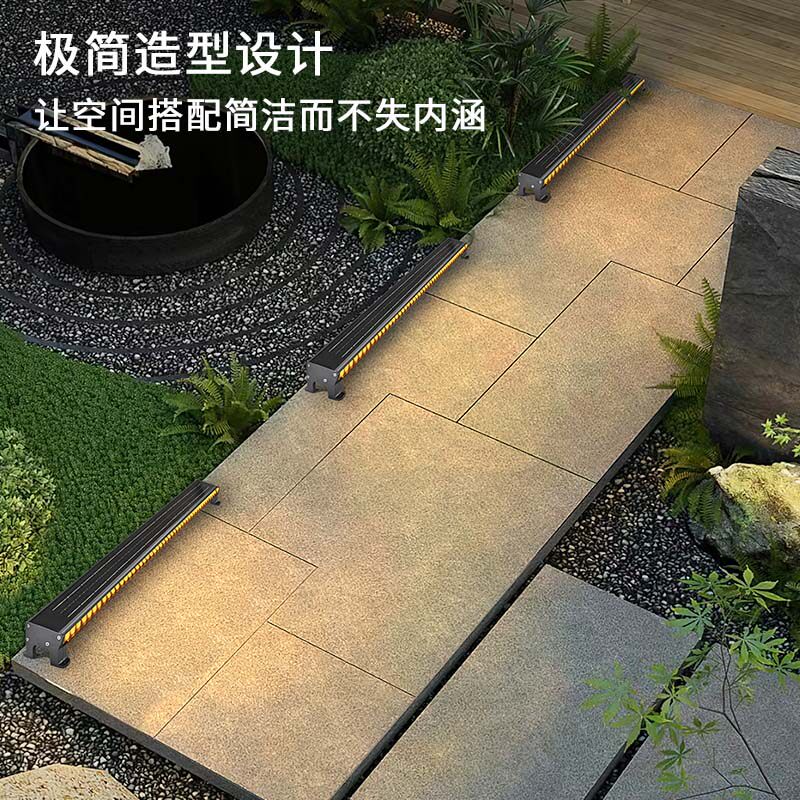 太阳能台阶灯户外防水遮光线条灯小功率洗墙灯照片楼体外墙亮化灯