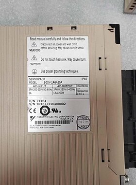 安川SGDV1R6AE5A全新末上机没有包装实物拍摄议价
