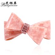 Bagen grass hair accessories Korean hair bow Korean decorative horizontal clamp rhinestones mixed colors ponytail clip Korea jewelry holder