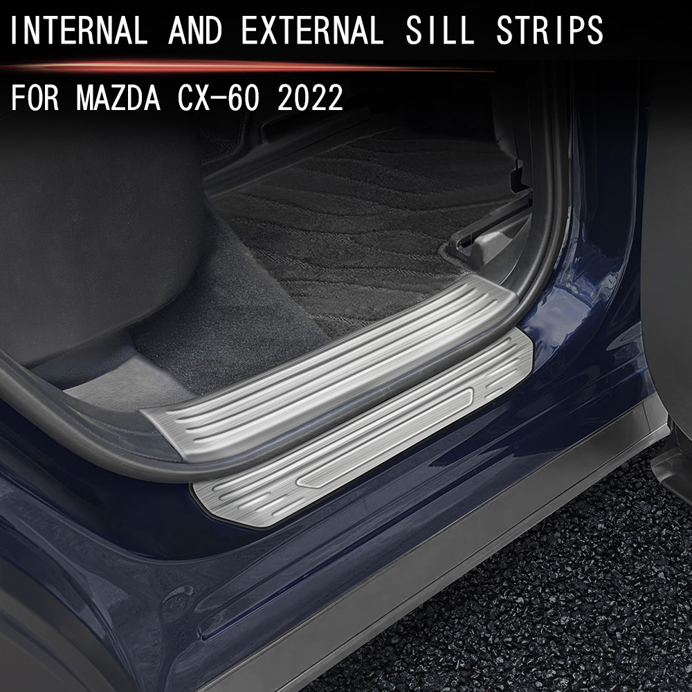 适用2022款马自达cx60内置门槛条MAZDA车门门槛条改装装饰贴配件
