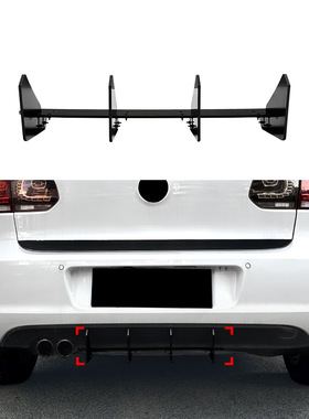 适用大众高尔夫6 Golf MK6标准版尾唇后唇扰流板后刀锋风刀改装