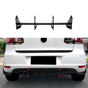 适用大众高尔夫6 Golf MK6标准版尾唇后唇扰流板后刀锋风刀改装
