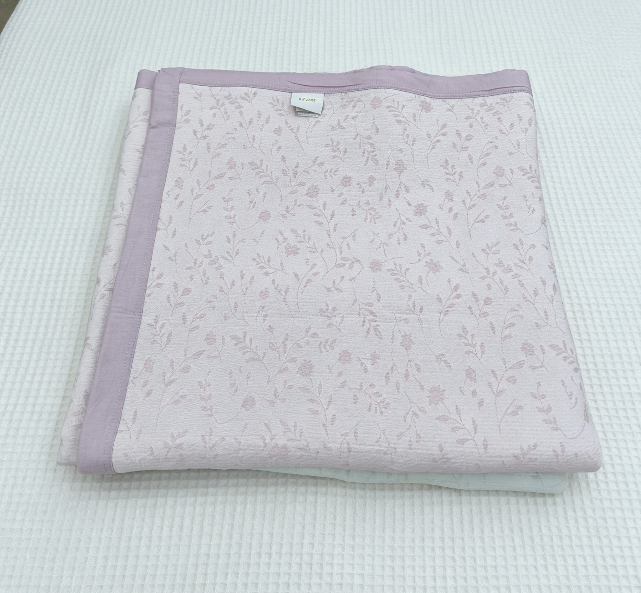 实体店沐瑟纯棉水洗四层纱布提花田园小花纱布盖毯加大双人床盖