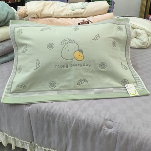 新款建斌纯棉四层纱布精品提花大枕巾卡通经典学生宿舍家用一对装