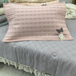 新款建斌纯棉四层纱布精品提花大枕巾卡通经典学生宿舍家用一对装