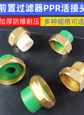 ppr活接头热水器前置过滤器20ppr4分6分25一寸热熔管内丝接头配件