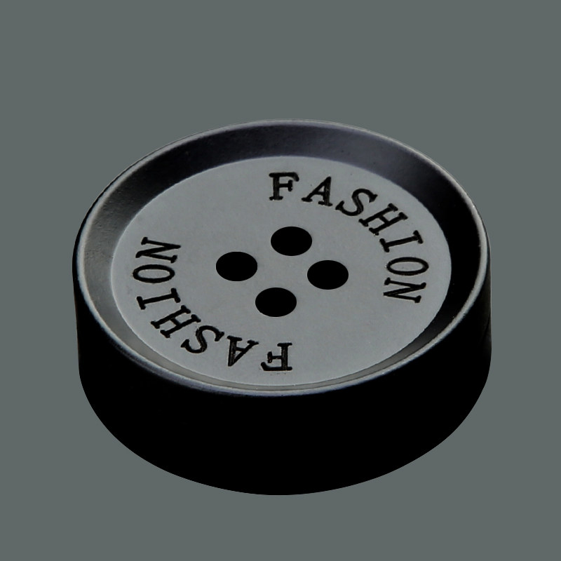 树脂刻字扣子男女衣服大衣毛衣开衫高端精致纽扣黑色西装钮扣配件