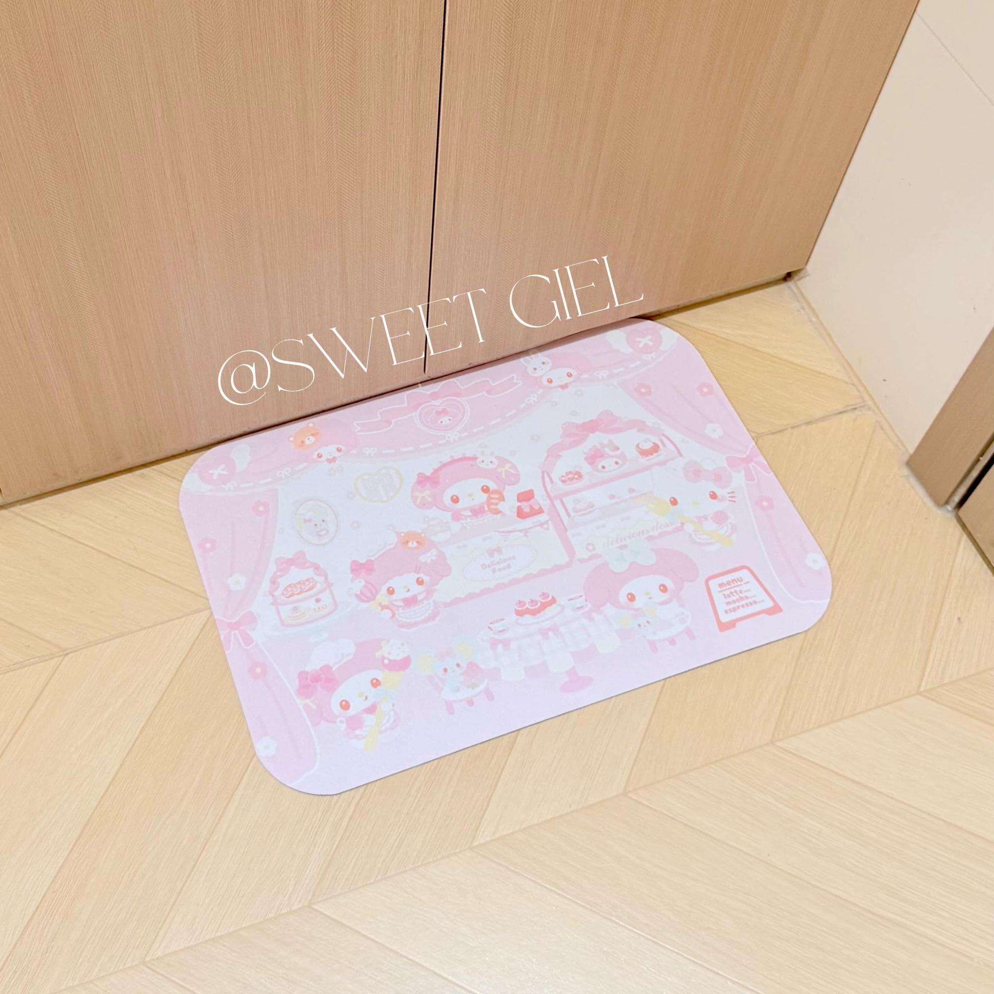 粉色美乐蒂宠物餐垫防水防滑PVC