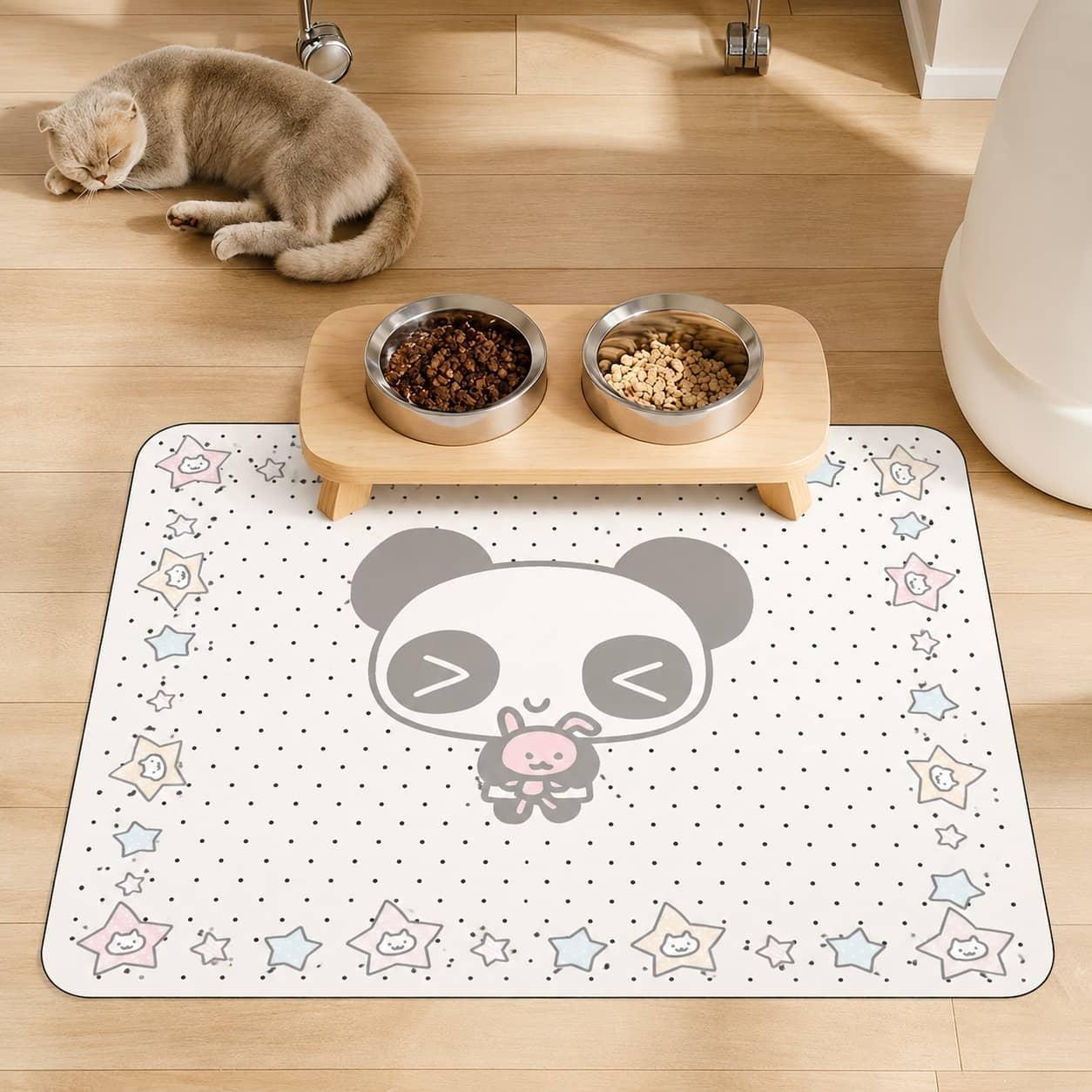 ins可爱小猫宠物餐垫防水防滑PVC