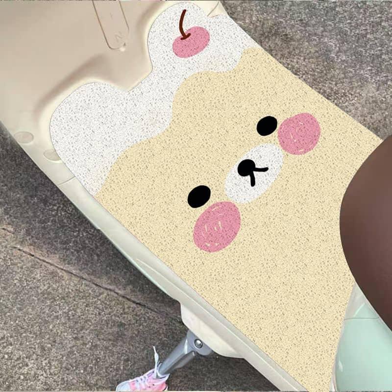 轻松熊小黄鸡电动车脚垫耐磨蹭土